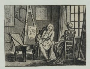 Im Atelier beim Maler, Kupf. XXXIII