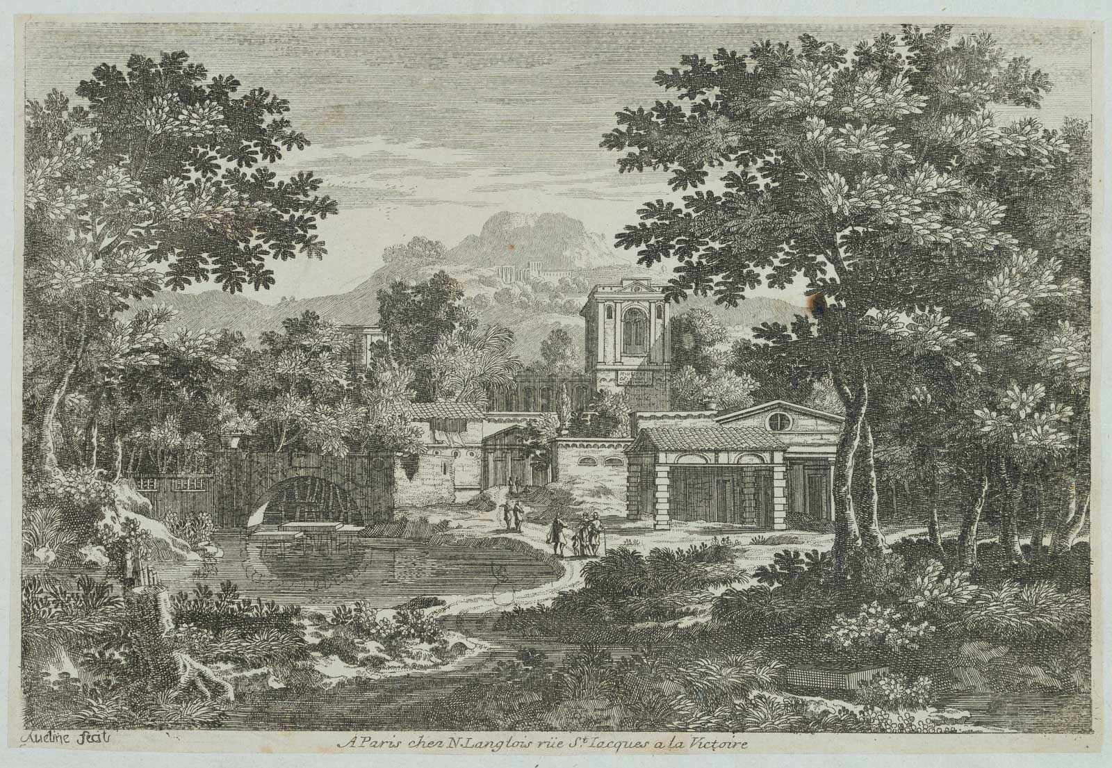 Arkad. Landschaft mit Tempelanlage