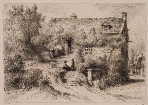 Kinder vor Bauernhaus
