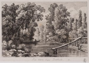 Flusslandschaft mit Boot