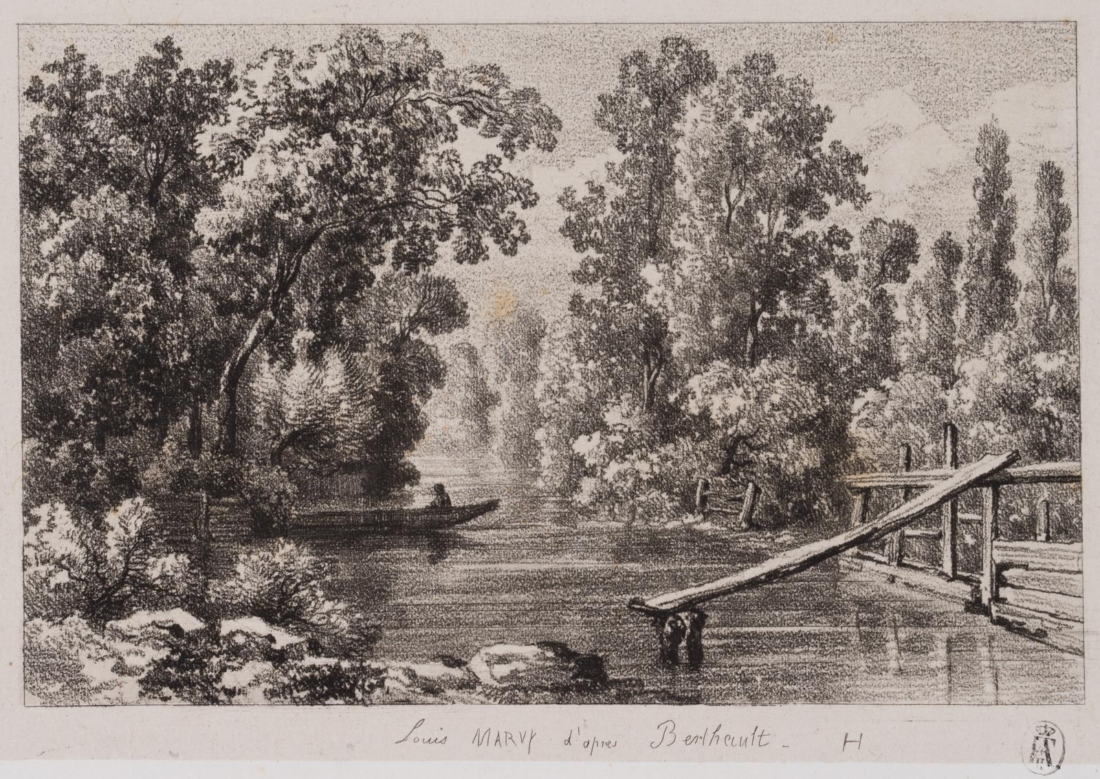 Flusslandschaft mit Boot