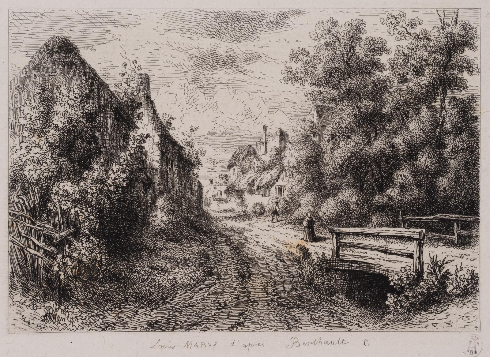 Dorfstraße mit Höfen