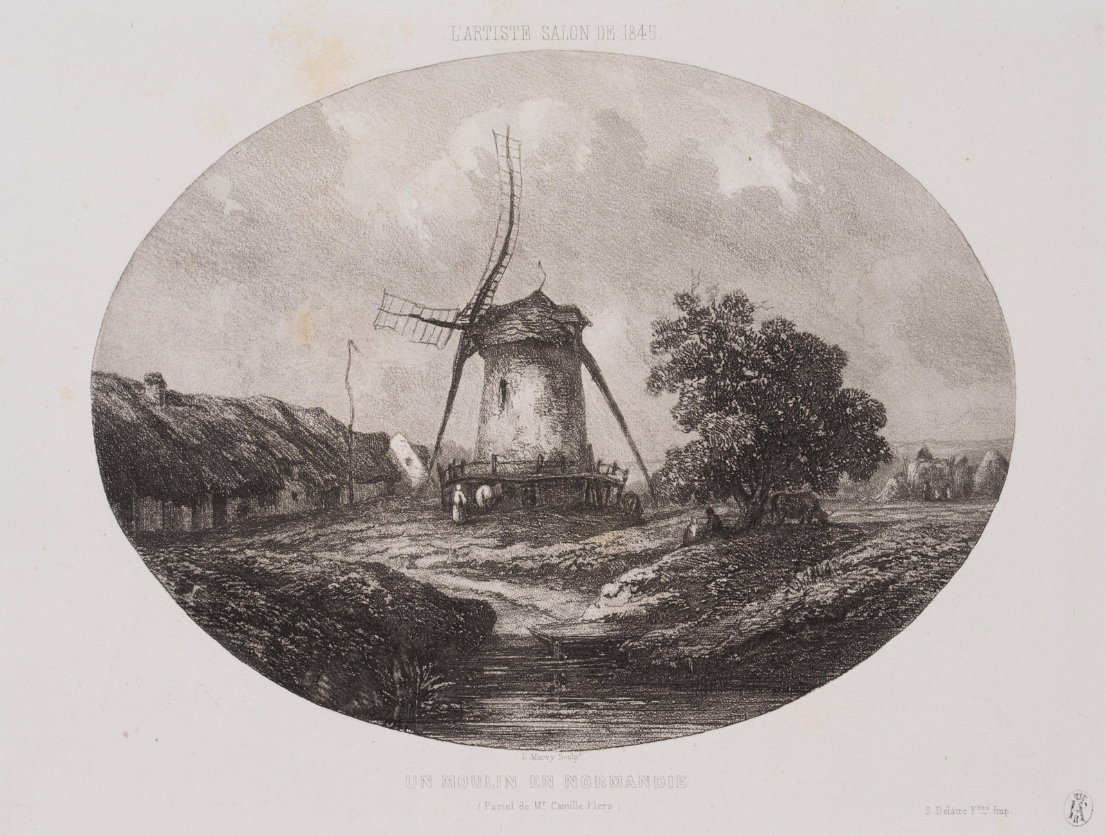 Windmühle in der Normandie