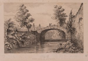 Kleine Brücke über den Fluss Roubaud