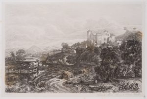 Landschaft mit Chateau de Mezel