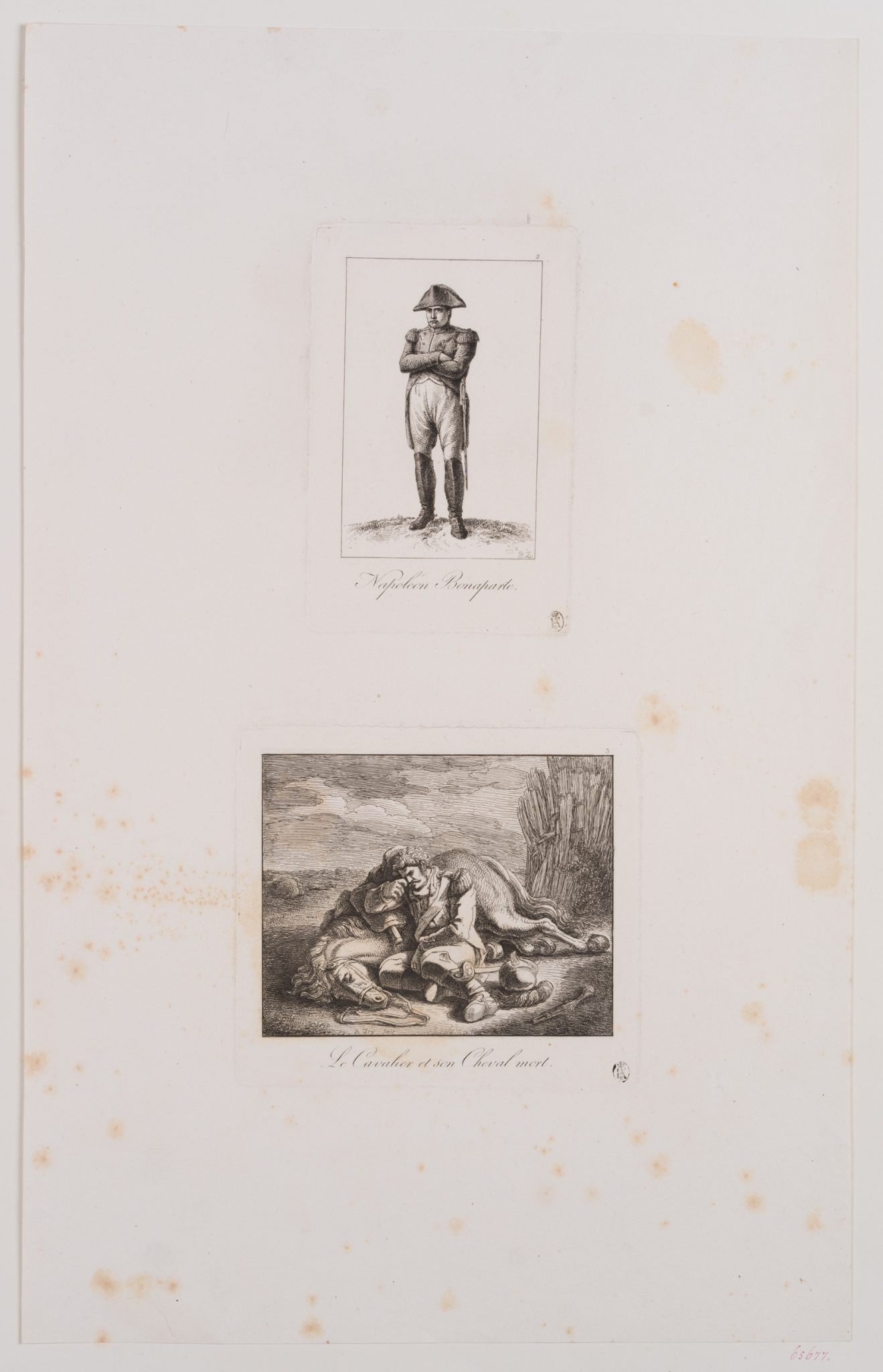 Napoleon-Portrait und Kavallerist