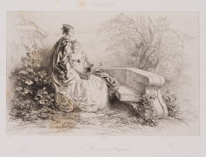 Damen in Parklandschaft