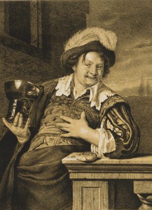 Portrait eines fröhlichen Zechers
