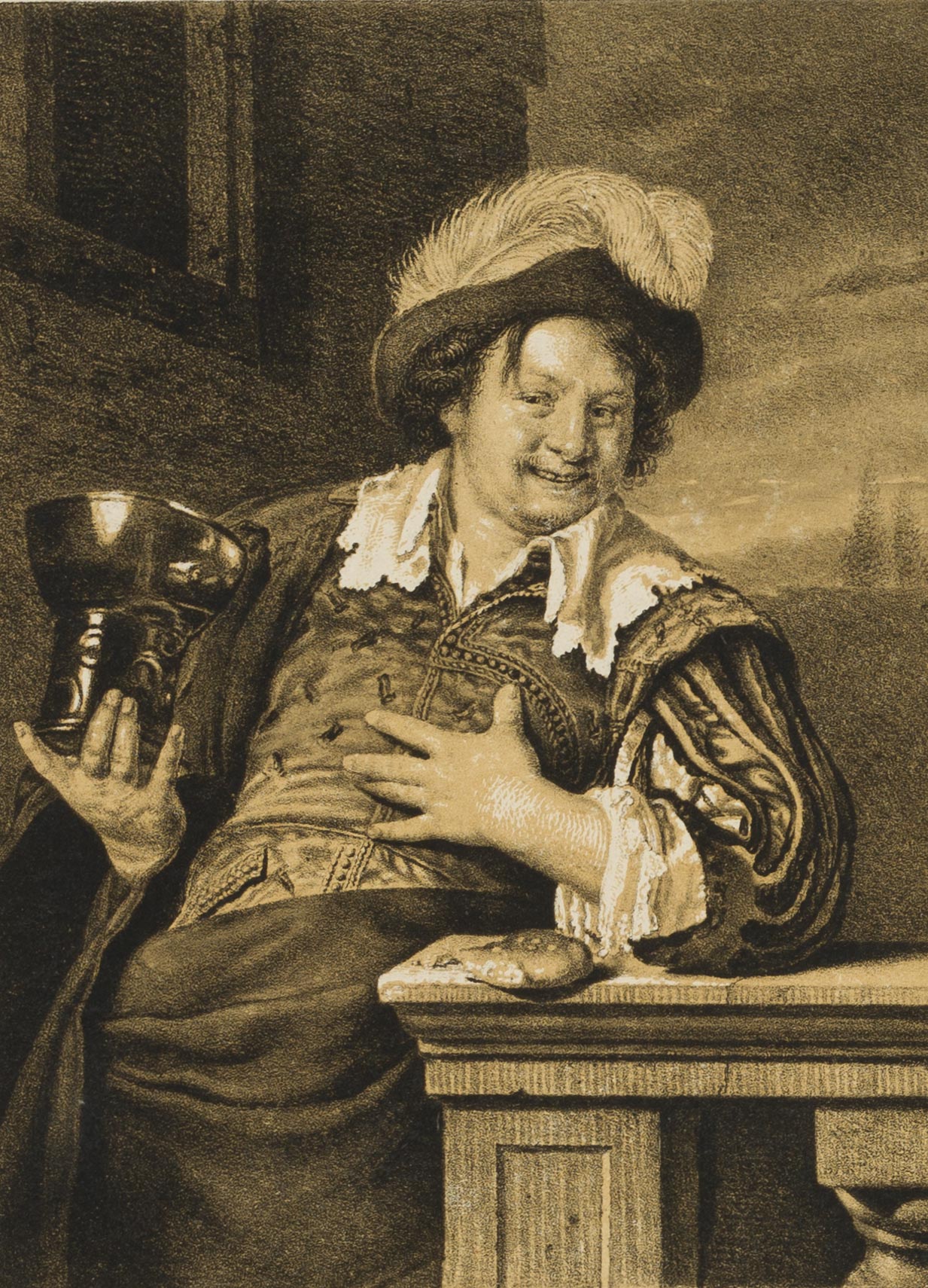 Portrait eines fröhlichen Zechers