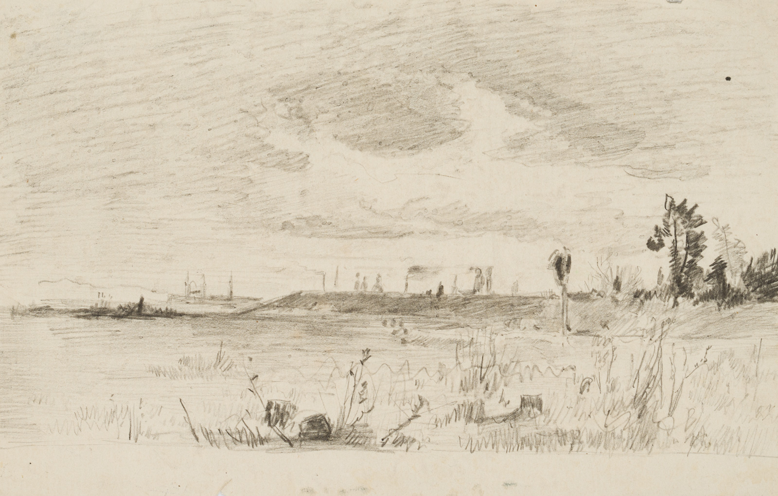 Landschaft mit Turmsilhouetten