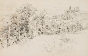 Wiesenlandschaft am Dorfrand