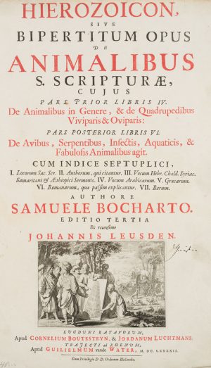 Titelblatt Hierozoicon von Bochart