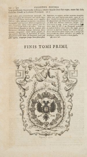 Titelvignette mit Wappen und Engel