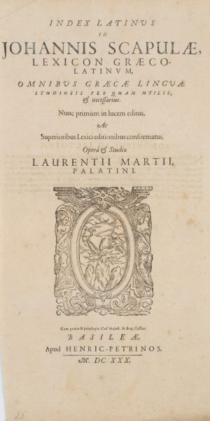 Titel, Lexicon Graeco-Latinum