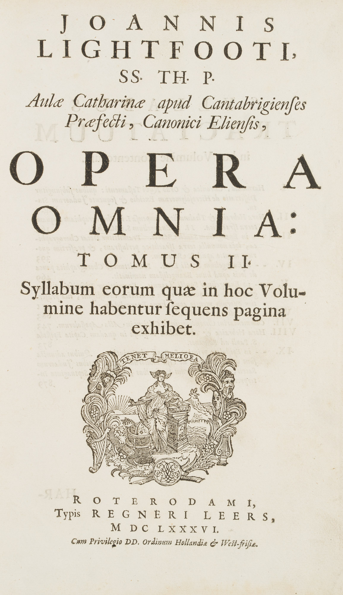 Titel, Opera Omnia v. J. Lightfoot