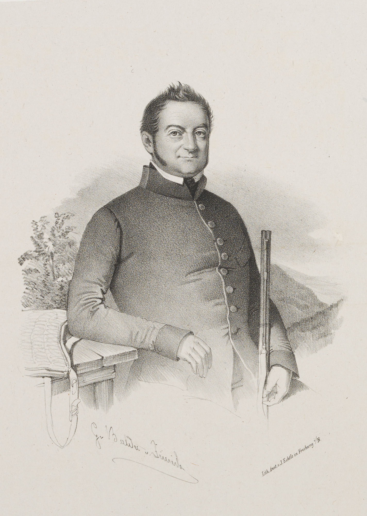 Portrait eines Herren im Freien