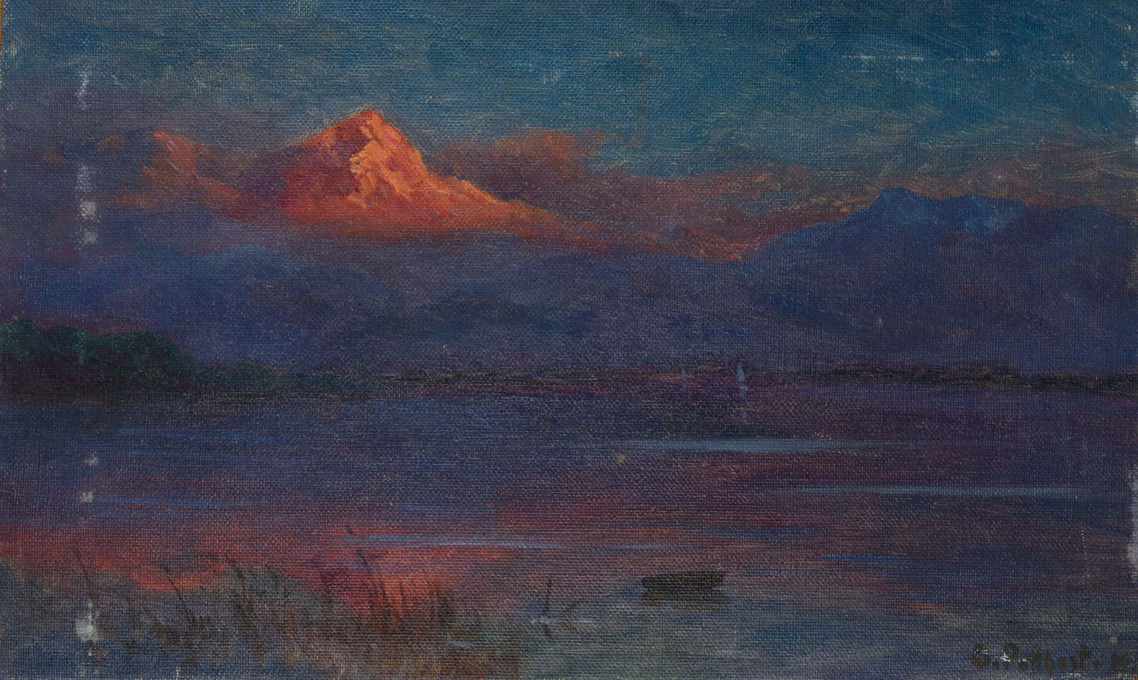 Bergsee mit Abendröte