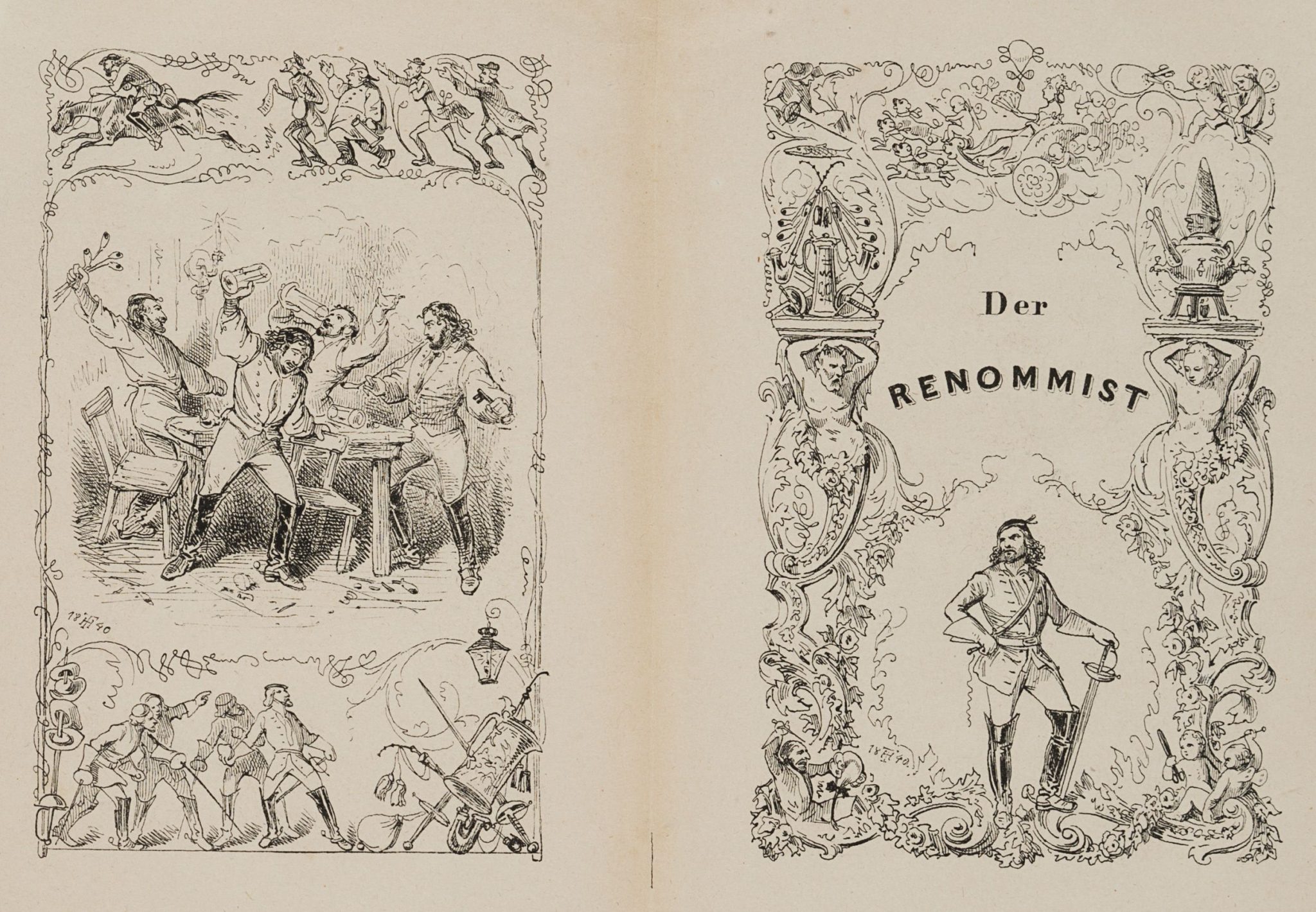 8 Illustrationen zu Der Renommist