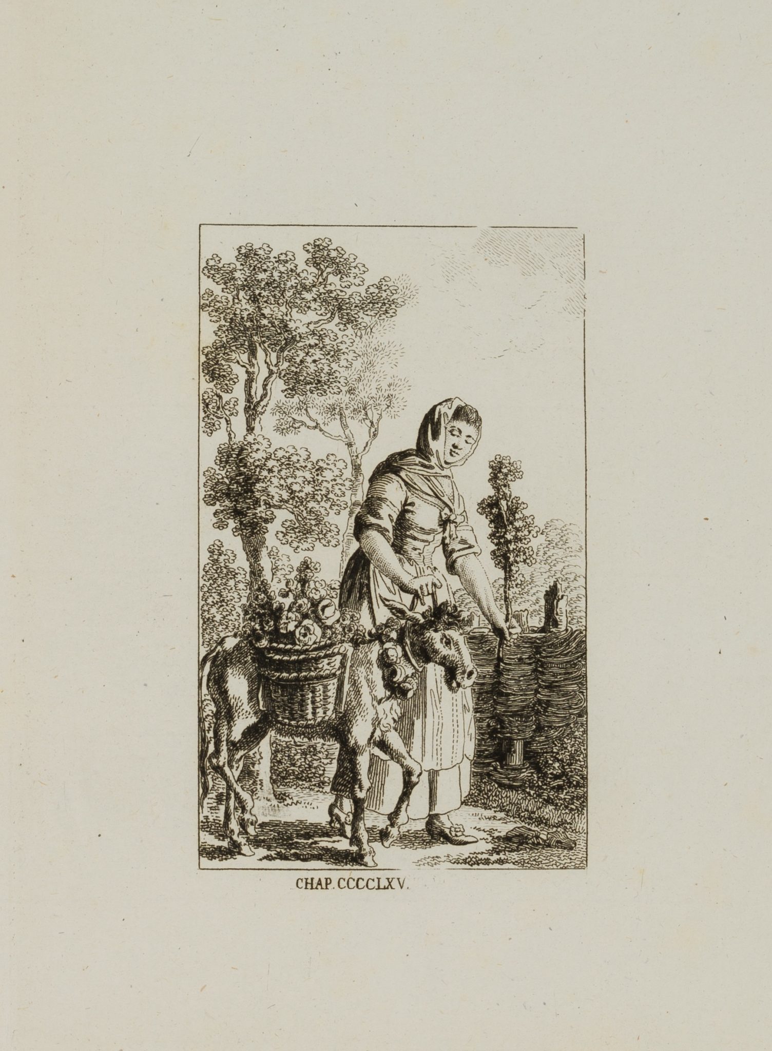 Frau mit Esel