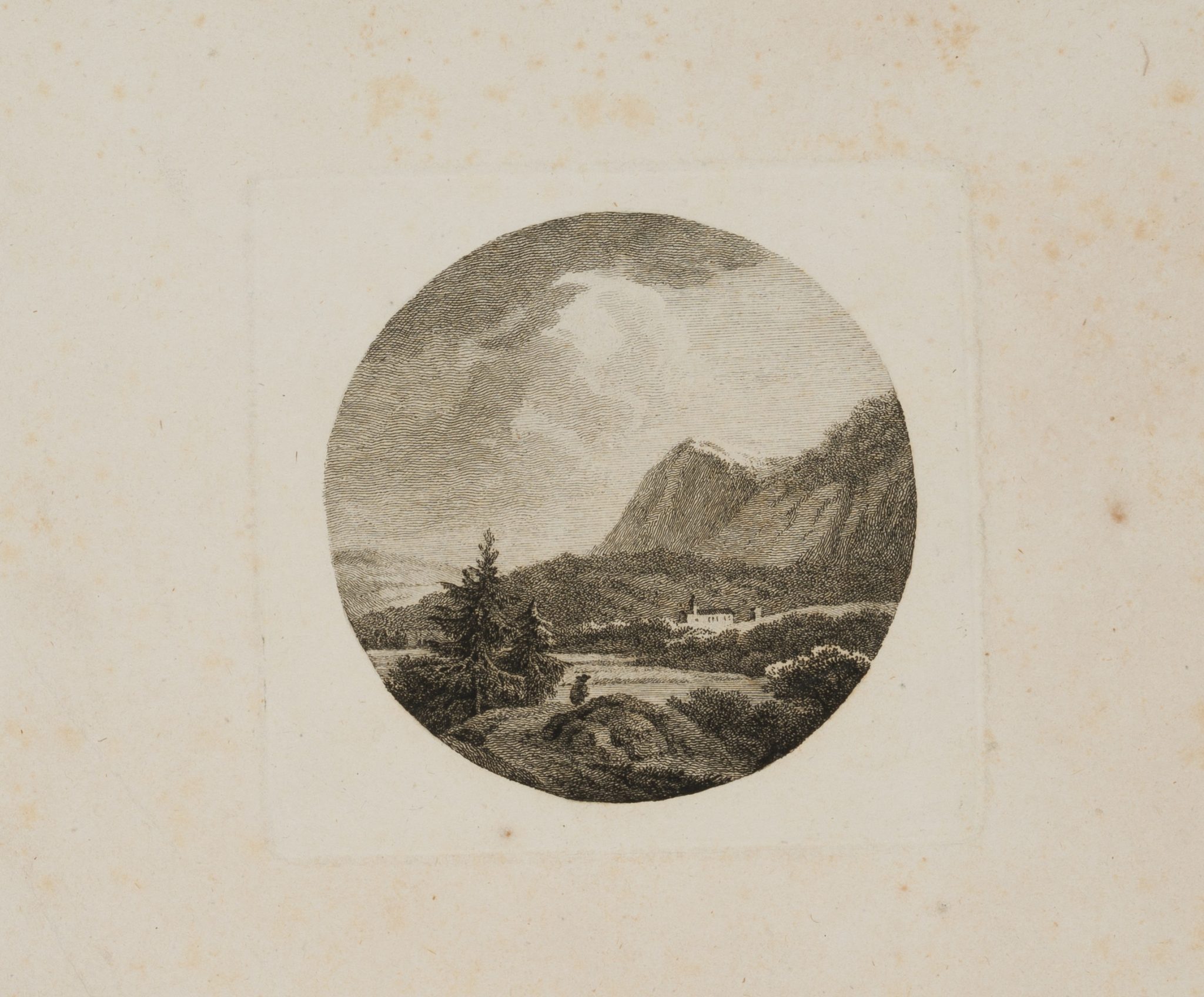 Berglandschaft mit Klosterkirche