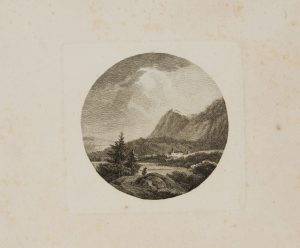 Berglandschaft mit Klosterkirche