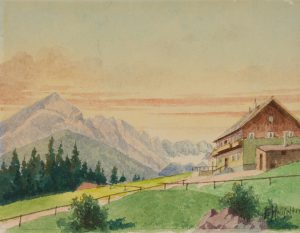 Bauernhaus am Fuß der Zugspitze