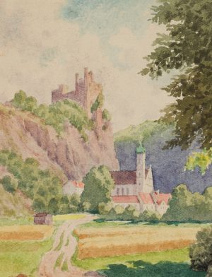 Burg und Kirche am Rhein
