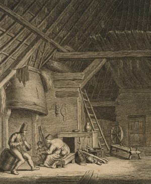 Familie in der Scheune