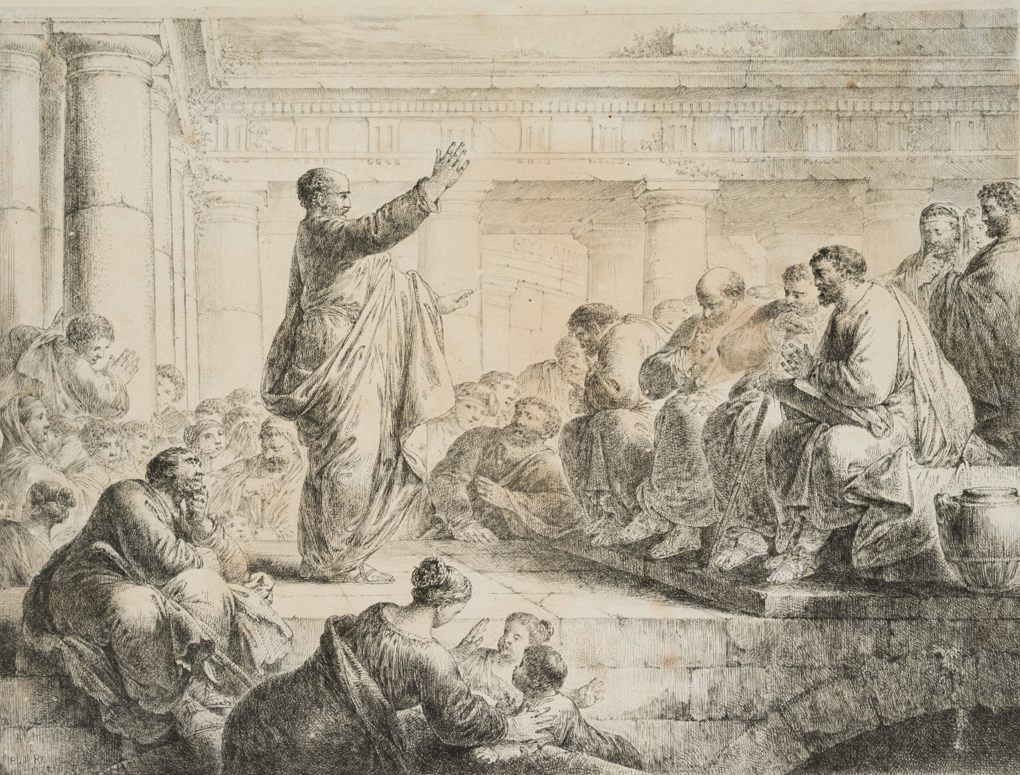 Paulus predigt zu Athen