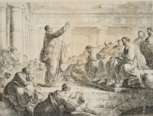 Paulus predigt zu Athen