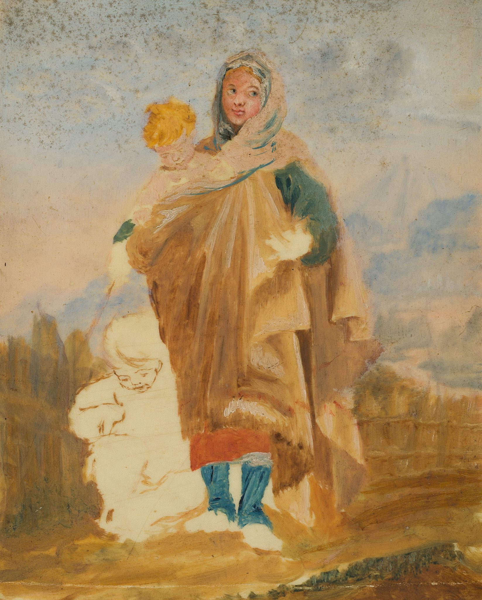 Mutter mit zwei Kindern