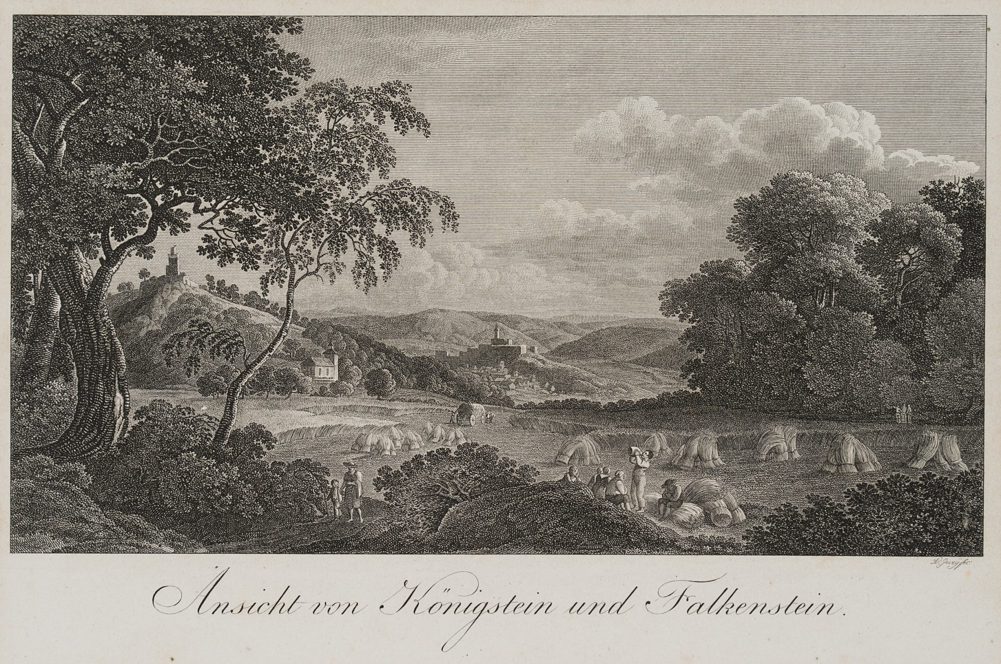 Ansicht von Königstein und Falkenstein