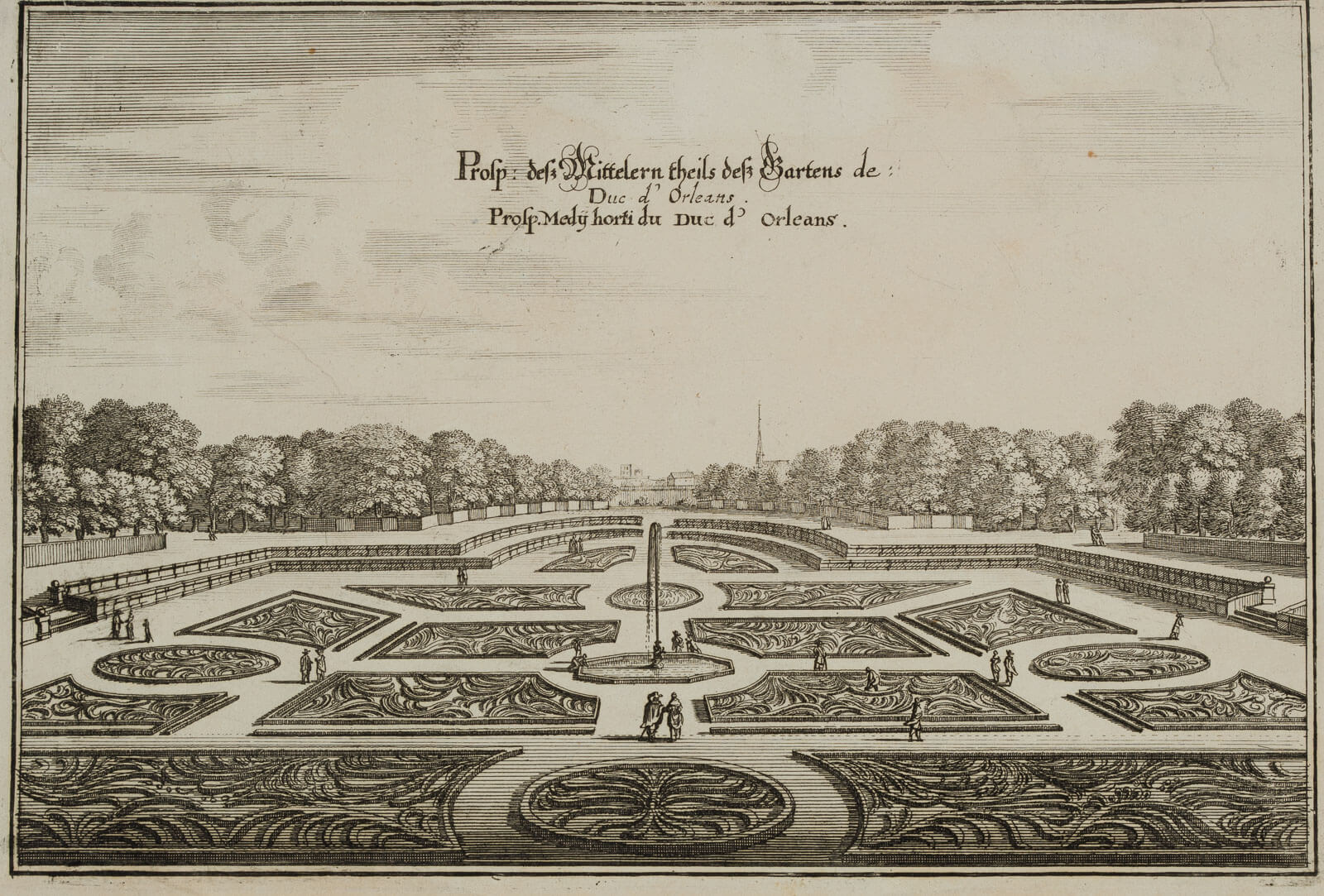 Prospekt des Gartens von Orleon