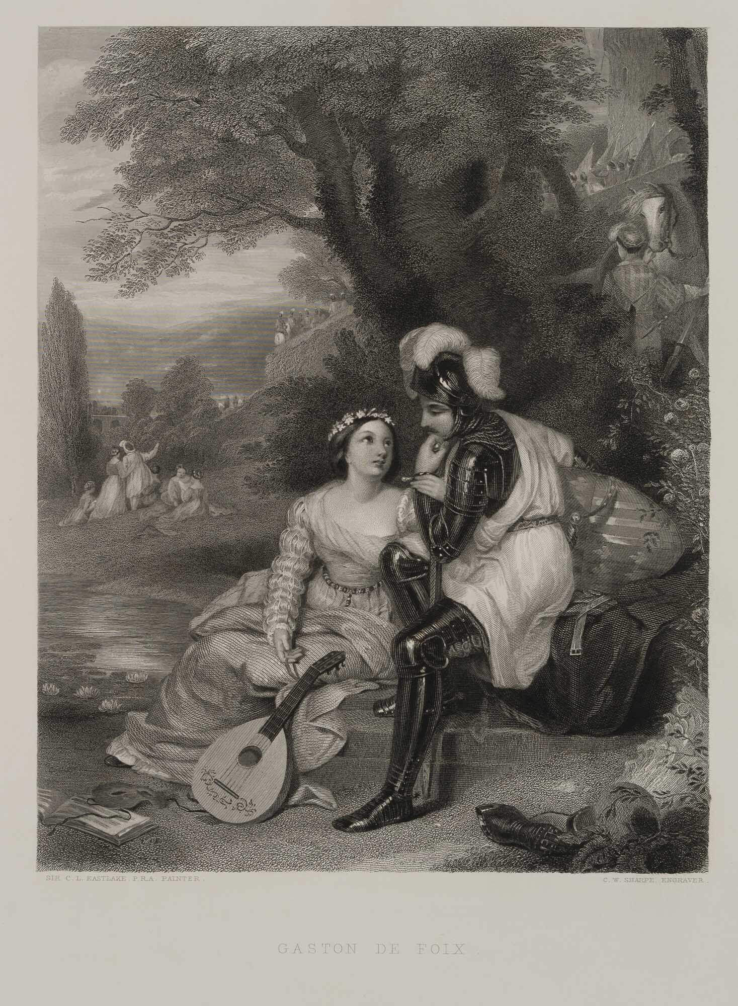 Gaston de Foix, Ritter mit Dame