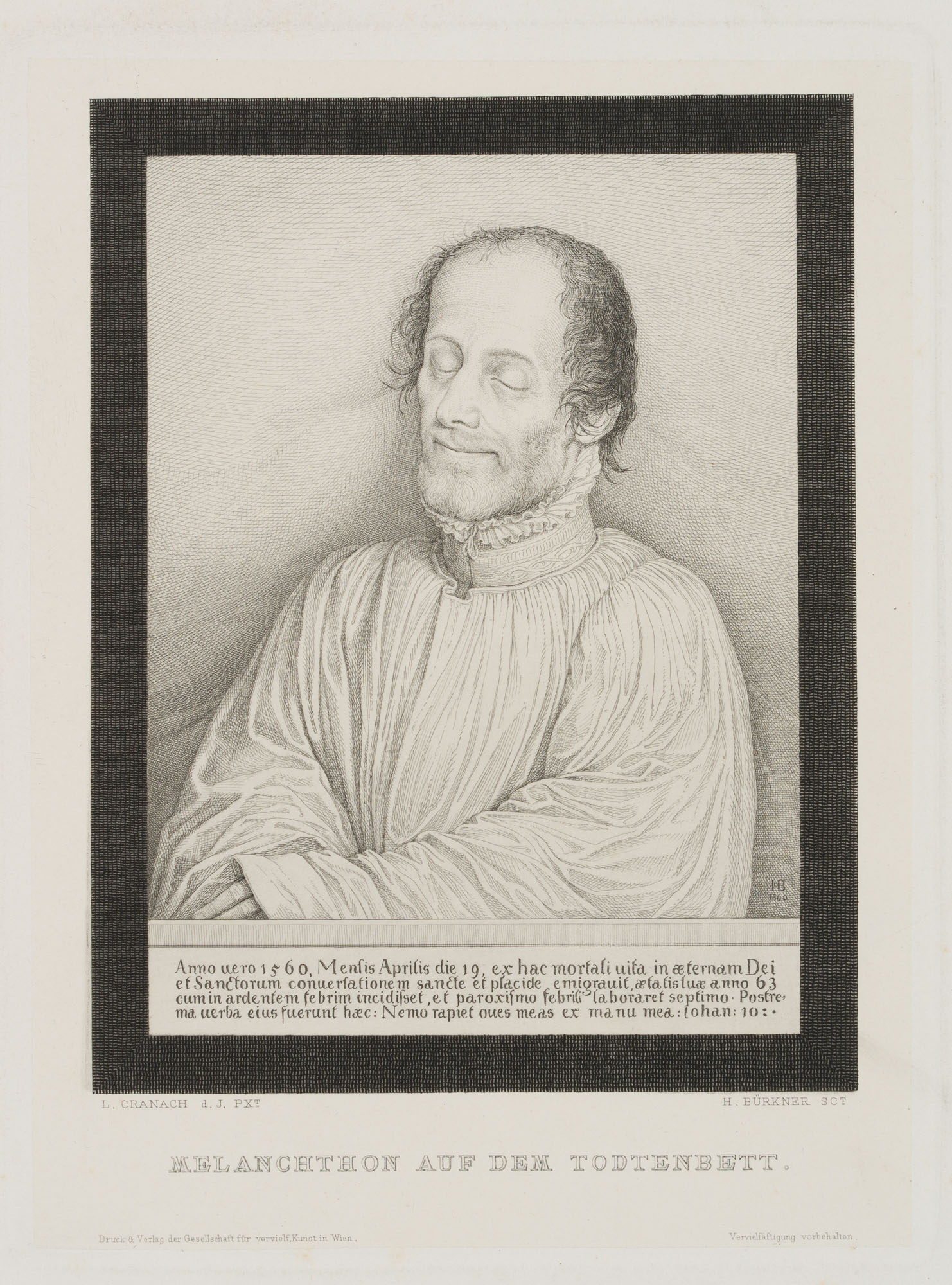 Melanchton auf dem Totenbett
