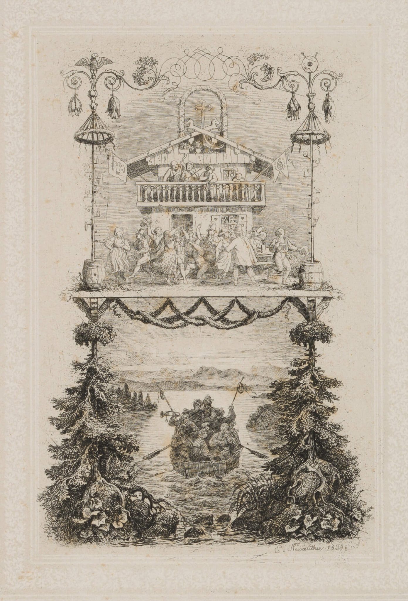 Bauernhochzeit und heitere Kahnfahrt