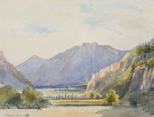 Bad Ragaz mit Gebirgspanorama