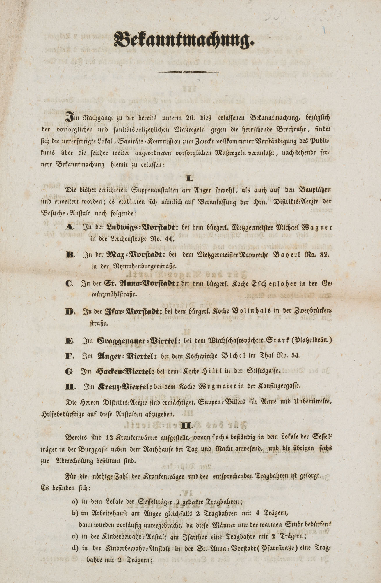 Bekanntmachung zur Brechruhr