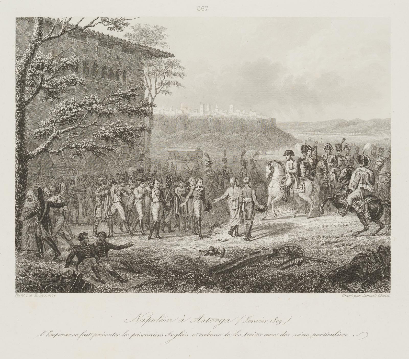 Napoleon in Asterga im Januar 1809