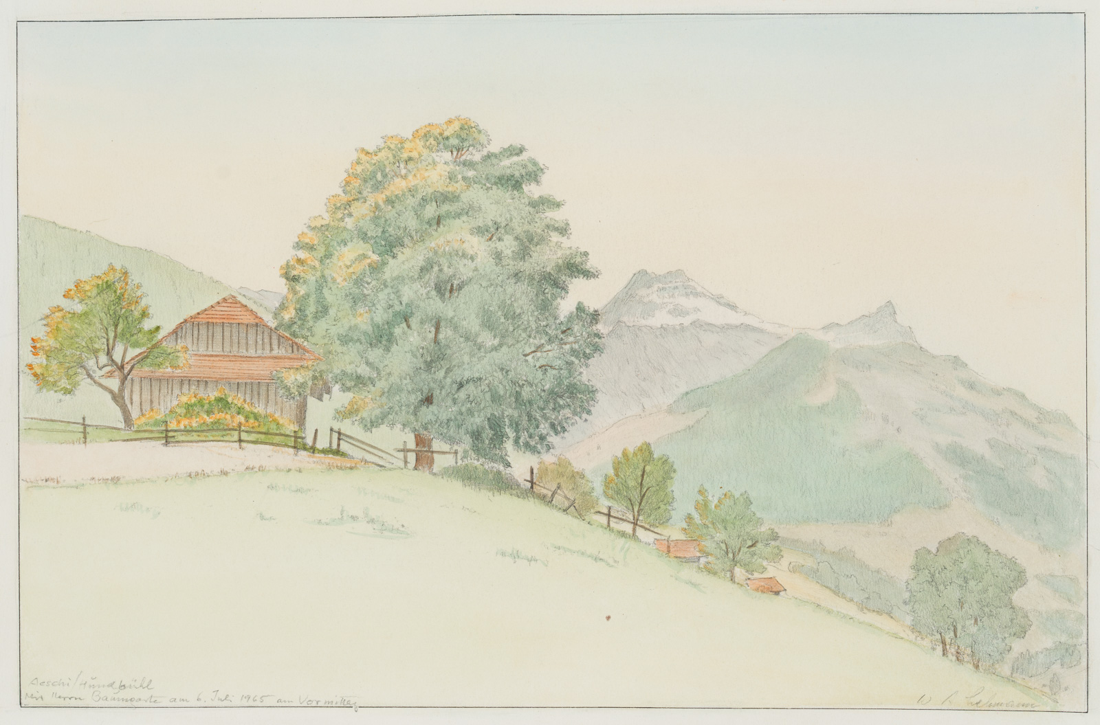 Aeschi, Hundbühl, Haus in den Alpen