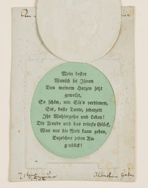Klappkarte mit Seideneinlage