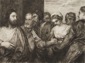 Die Ehebrecherin vor Christus