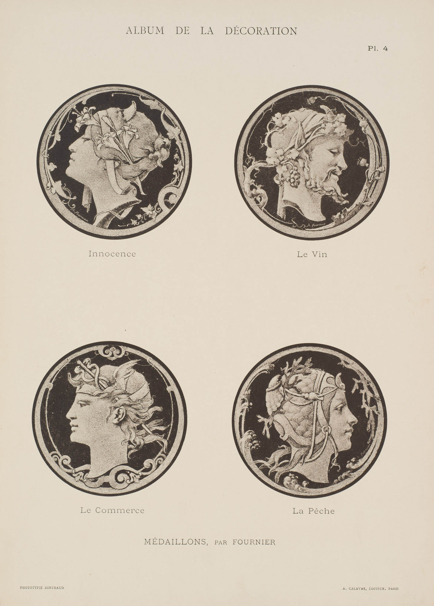 Jugendstil Medaillons