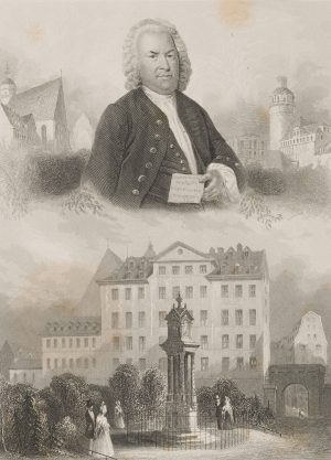 Johann Sebastian Bach mit Denkmal