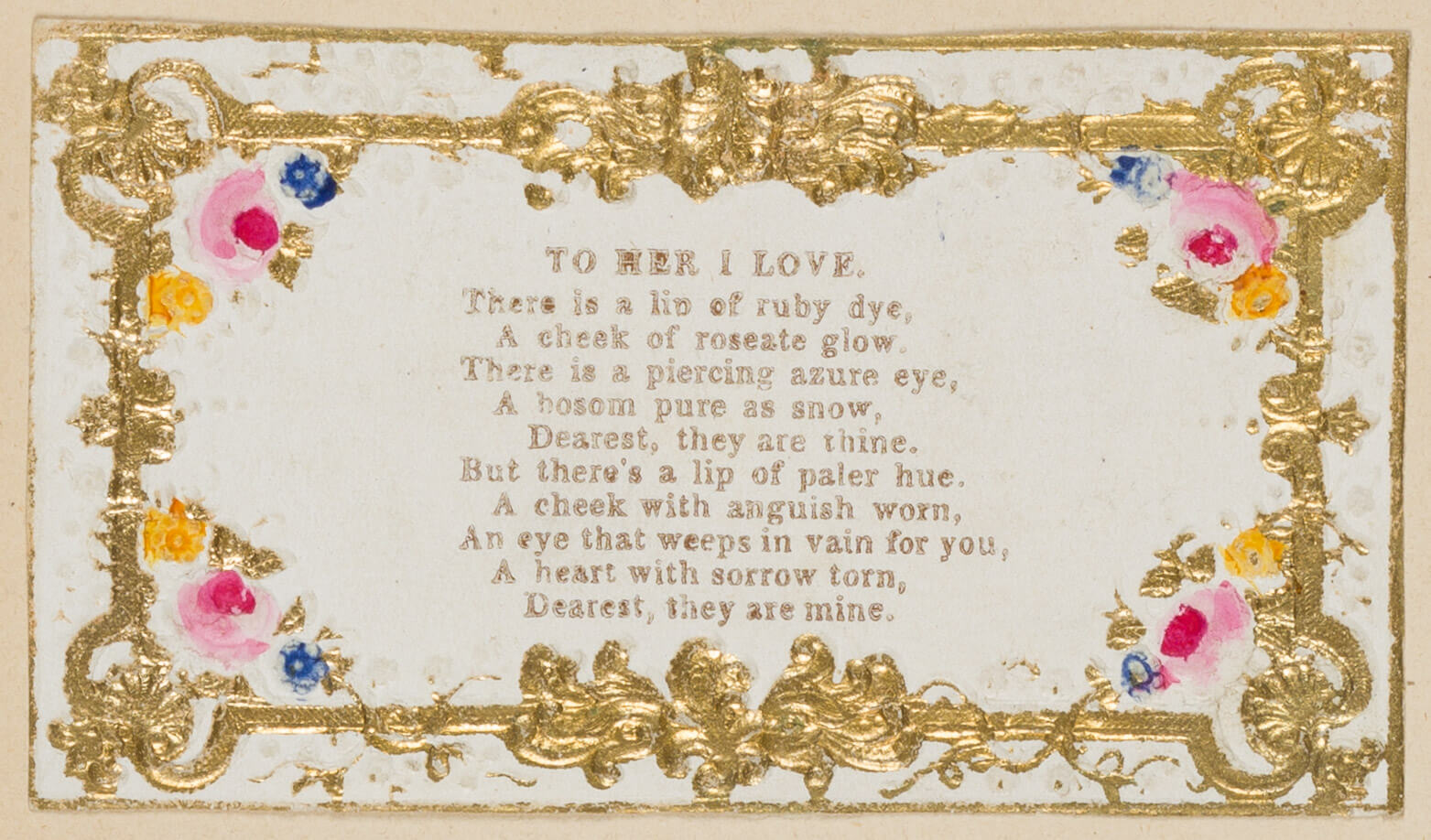 'To her I love'