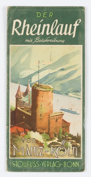 Landkarte. Der Rheinlauf. Mainz-Köln