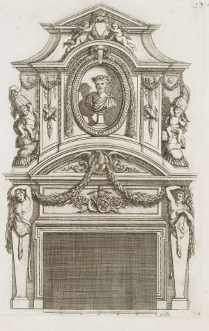 Barocker Kaminentwurf. Vorlage 6