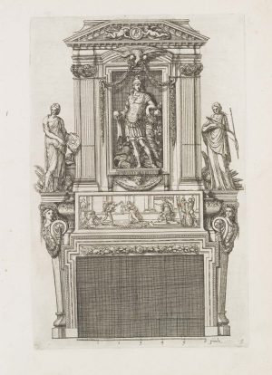 Barocker Kaminentwurf. Vorlage 9