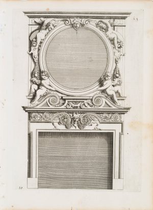 Barocker Kaminentwurf. Vorlage 10