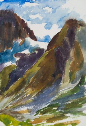 Alpenlandschaft mit Felsmassiven